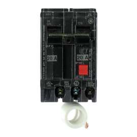 GE 20 amps Ground Fault 2-Pole Circuit Breaker w/Self Test