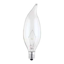 Westinghouse 40 W CA9 1/2 Decorative Incandescent Bulb E12 (Candelabra) Warm White 2 pk