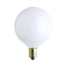 Westinghouse 40 W G16.5 Globe Incandescent Bulb E12 (Candelabra) White 2 pk