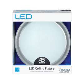 Feit Electric 4.63 in. H X 13 in. W X 13 in. L Brushed Nickel White Ceiling Fixture