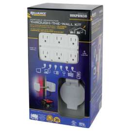 Reliance Controls 30 amps 125 V 6 space 6 circuits Surface Mount Generator Power Transfer Kit
