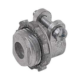 Steel City 3/8 in. D Die-Cast Zinc Squeeze Connector For FMC 1 pk
