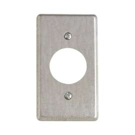 Steel City Rectangle Steel 1 gang Receptacle Box Cover