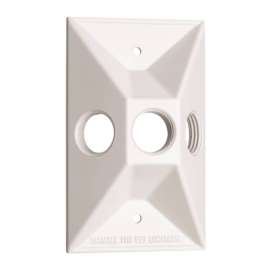 Red Dot Rectangle Die-Cast Zinc 1 gang Weatherproof Cover