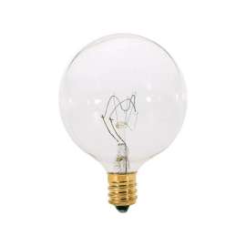 Satco 25 W G16.5 Decorative Incandescent Bulb E12 (Candelabra) Soft White 1 pk