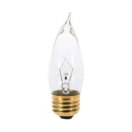 Satco 40 W CA10 Decorative Incandescent Bulb E26 (Medium) Warm White 2 pk