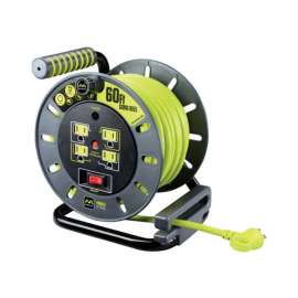 Masterplug 60 ft. L PVC Cord Reel