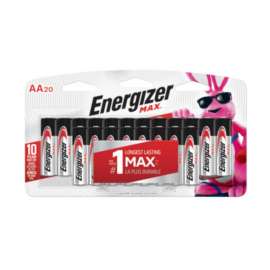 Energizer Max AA Alkaline Batteries 20 pk Carded