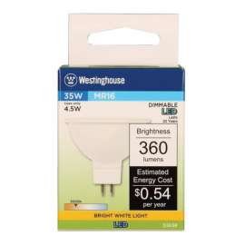 Westinghouse MR16 GU5.3 LED Bulb Bright White 35 Watt Equivalence 1 pk