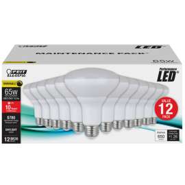 Feit Electric BR30 E26 (Medium) LED Bulb Daylight 65 Watt Equivalence 12 pk