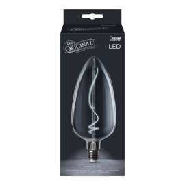 Feit Electric Tear Drop E26 (Medium) Filament LED Bulb Smoke Daylight 60 Watt Equivalence 1 pk