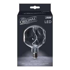 Feit Electric Tear Drop E26 (Medium) Filament LED Bulb Smoke Daylight 60 Watt Equivalence 1 pk