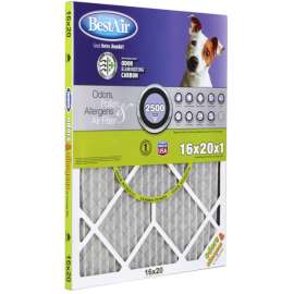 BestAir 16 in. W X 20 in. H X 1 in. D 11 MERV Pleated Allergen Air Filter 1 pk
