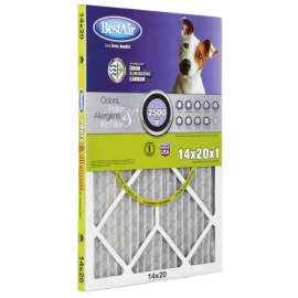 BestAir 14 in. W X 20 in. H X 1 in. D 11 MERV Pleated Allergen Air Filter 1 pk