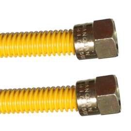 Dormont 1/4 in. Flare Sizes X 3/8 in. D Flare 16 in. Corrugated Stainless Steel Gas Connector