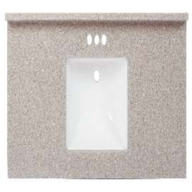 Arstar Charlotte Cultured Marble Vanity Top 49 in. W X 22 in. D Latte