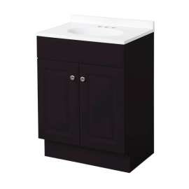 Zenith Products Single Espresso Bathroom Vanity 24 in. W X 18 in. D X 35 in. H