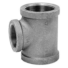 Anvil International 3/4 in. FPT X 3/4 in. D FPT 1 in. D FPT Black Malleable Iron Reducing Tee