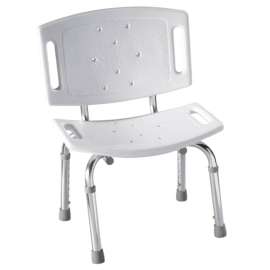 Moen Home Care Chrome White Tub and Shower Chair Plastic 21 in. H X 19.25 in. L