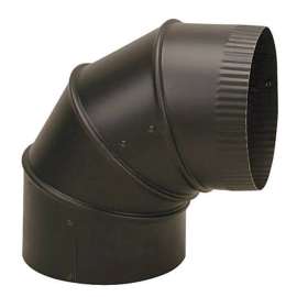 Imperial 4 in. D X 4 in. D Adjustable 90 deg Steel Stove Pipe Elbow