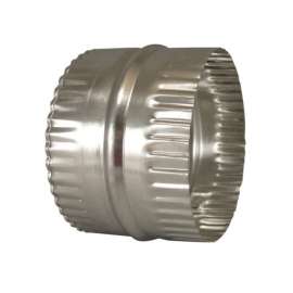 Deflect-O 3 in. L X 4 in. D Silver Aluminum Duct Connector