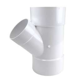 NDS Schedule 35 6 in. Hub each X 6 in. D Hub PVC Reducing Wye 1 pk