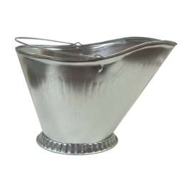 Imperial Silver Galvanized Steel Coal Hod