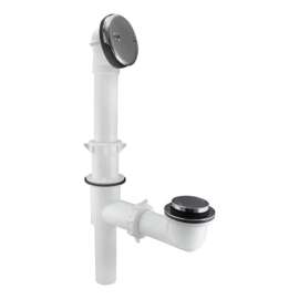 Keeney Foot Lok Stop 1-1/2 in. D Chrome Plastic Triad Bath Drain