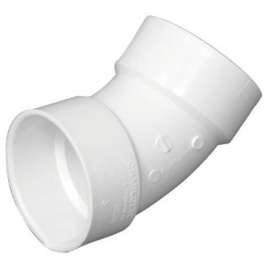 Charlotte Pipe Schedule 40 6 in. Hub X 6 in. D Hub PVC 45 Degree Elbow 1 pk