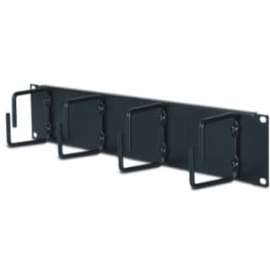 APC by Schneider Electric APC 2U Horizontal Cable Organizer, Cable Manager, Black, 2U Rack Height