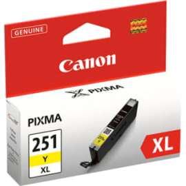 Canon CLI-251XL Original High Yield Inkjet Ink Cartridge, Yellow Pack, 665 Pages
