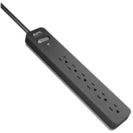 APC by Schneider Electric SurgeArrest Essential 6-Outlet Surge Suppressor/Protector, 6 x NEMA 5-15R, 1200 VA, 540 J, 120 V AC Input