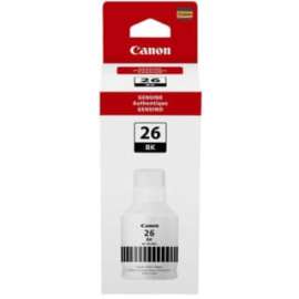 Canon GI-26 Pigment Black Ink Bottle, Inkjet, Pigment Black, 6000 Pages, High Yield