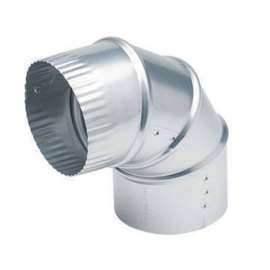 Deflect-O 3 in. L X 3 in. D Silver Aluminum Vent Elbow
