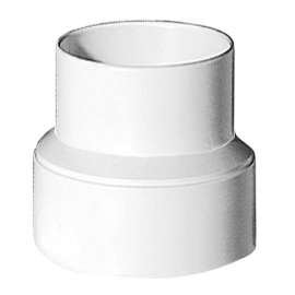 Deflect-O 4 - 3 in. D White Plastic Increaser/Reducer