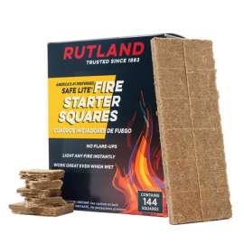 Rutland Safe Lite Wood Fire Starter 144 pk