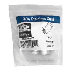 Smith-Cooper 3/4 in. FPT X 3/4 in. D FPT Stainless Steel 45 Degree Elbow