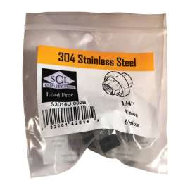 Smith-Cooper 1/4 in. FPT X 1/4 in. D FPT Stainless Steel Union