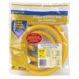 Eastman ProCoat 3/4 in. MIP X 3/4 in. D FIP 72 in. Stainless Steel Gas Connector