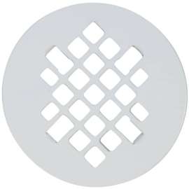 Sioux Chief 4-1/4 in. Gloss White Round Stainless Steel Drain Grate