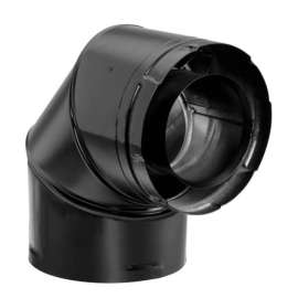DuraVent DirectVent 4 in. D X 4 in. D 90 deg Aluminum/Galvanized Steel Elbow Exhaust