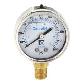 Campbell Various 1/4 in. Pressure Gauge