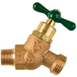 Arrowhead Brass 1/2 in. MIP X 3/4 in. MHT Anti-Siphon Brass No-Kink Hose Bibb
