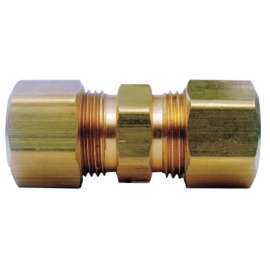 JMF Company 1/4 in. Compression X 1/4 in. D Compression Yellow Brass Union