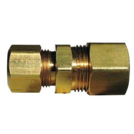 JMF Company 3/8 in. Compression X 1/4 in. D Compression Yellow Brass Reducing Union