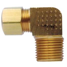JMF Company 1/2 in. Compression X 3/8 in. D MPT Brass 90 Degree Elbow