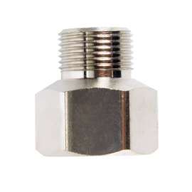 JMF Company 3/8 in. Fine Female Flare X 1/4 in. D Male Compression Chrome Compression Adapter