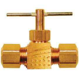 JMF Company 1/4 in. 1/4 in. Brass Needle Valve