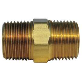 JMF Company 1/2 in. MPT Brass Hex Nipple