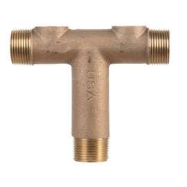 Campbell Red Brass 1 in. Universal Tank Cross